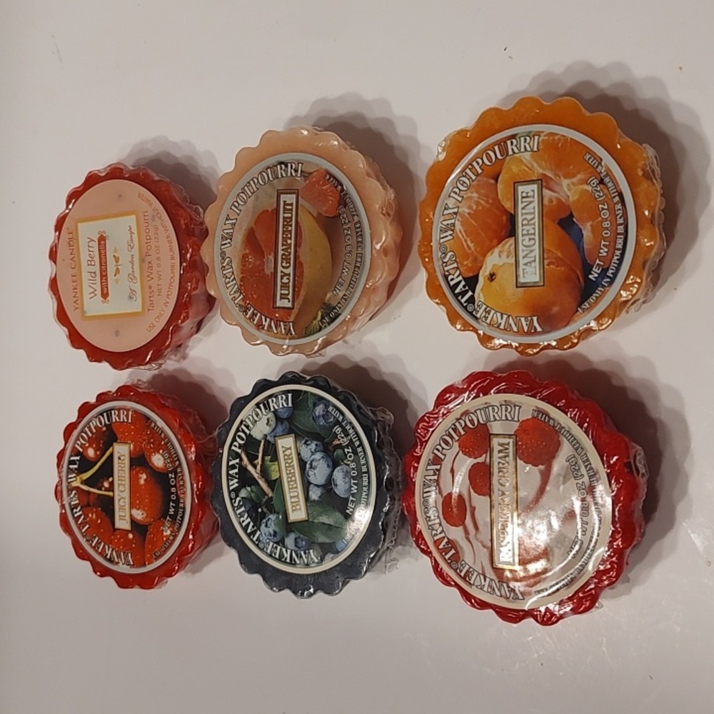 Yankee Candle tarts  Fruit Bundle X 6 Tangerine, Cherry Etc. List In Comments